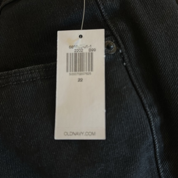 Women's Skinny High Rise Button Black Jeans - Picture 5 of 5